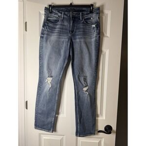 Silver Jeans Beau Mid Rise Denim Distressed Girlfriend Jeans W 31 L 28.5